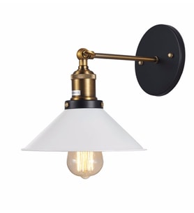 RİOLİGHT RETRO MAFSALLI HAREKETLİ BAŞLIK METAL APLİK ŞAPKA ÇAPI: 22CM (Siyah - Beyaz)