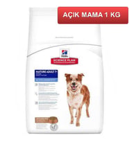 Hills Science Plan Mature +7 Kuzu Etli Yaşlı Köpek Maması 1 Kg AÇIK