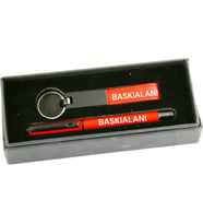 Kişiye Özel - Deri ve Metal Anahtarlık - Metal Kalem Roller - Özel Kutu