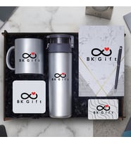 BK Kurumsal Promosyon Ahşap Kutu Hediye Seti (10 Adet) – Kupa, Matara, Defter, Kalem