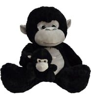 Peluş Yavrulu Goril 70 cm 62930 (Çok Renkli)