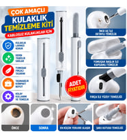 Mey İthalat® Çok Amaçlı Yumuşak Fırçalı Kablosuz Kulaklıklar İçin Kulaklık Temizleme Kiti