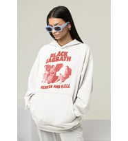 Black Sabbath Baskılı Unisex Oversize Müzik Grubu Hoodie