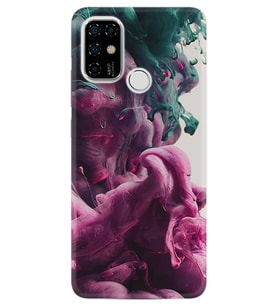 Casper Via F20 Kılıf Desenli Silikon Pink Green Cloud
