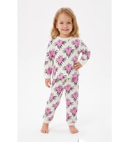 %100 Pamuk ve Baskılı Kız Çocuk Pijama Takımı 9-36 Ay 12741IS MODANINO