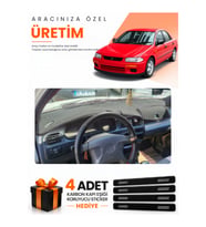MAZDA 323 FAMİLİA KAPAKLI (1994-1998) Uyumlu Torpido Koruma Örtüsü Oto Kılıfı - Siyah