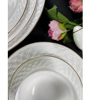 Monno 3mm Gold Line 59 Parça Bone China 12 Kişilik 9959R69 Dekor Yemek Takımı 