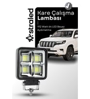 144W 12-24 Volt Kare Spot Far Oto Çalışma Lambası ATV Kamyon Tır Traktör Offroad