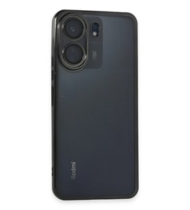 Durukar® Redmi 13C Kılıf Lensli Silikon - Siyah