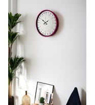 36 Cm Pembe 24 Saat Göstergeli Özel Tasarım Duvar Saati (Standart)