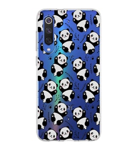 Xiaomi Mi 9 Se Uyumlu Kapak Panda Tasarımlı Şeffaf Silikon Kılıf