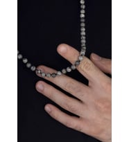 Gümüş Pazarım Yuvarlak Kesim Jasper Taşı Doğal Taş Erkek Kolye
