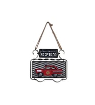 Dekoratif Metal Kapı Yazısı Araba Dekorlu Vintage Hediyelik