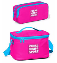 Coral High Sport Neon Pembe Beslenme ve Kalem Çantası Okul Seti
