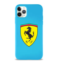 Apple iPhone 11 Pro Max  Lansman Kılıf Ferrari Tasarımlı Altı Kapalı İçi Kadife Kaplı  Kapak (Şeffaf)