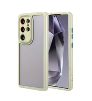 Skyarc Samsung Galaxy S24 Ultra Kılıf Kamera Korumalı Renkli Kenar ve Çerçeve Tasarımlı Vitamin Kapak (Yeşil)