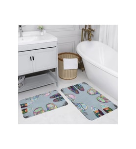 Eliana Home Baskılı 2'li Banyo Paspas Takımı RVG5127