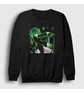 Presmono Unisex Siyah Tatsumaki Anime One Punch Man Sweatshirt 444661tt