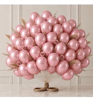 Gül Kurusu Renk Lateks Metalik Balon (30 cm) - 50 Adet