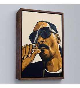 Çerçeveli Snoop Dogg Tablo (Altın)