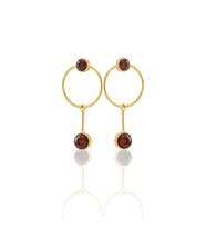 Kadir Jewellery 22 Ayar Altın Kaplama Kadın Sallantılı Küpe -El İşçiliği Ve Hipoalerjenik Küpe