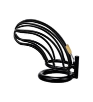 Black World Master Male Chastity Breathable Cage Nefes Alınabilir Penis Kilidi 50Mm