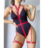 Arias Closet Kırmızı Şeritli Fantezi Mayokini