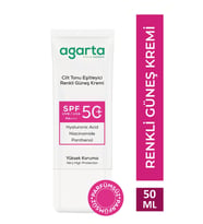 Agarta Cilt Tonu Eşitleyici Renkli Kapatıcı Etkili Spf+50 Faktör Güneş Kremi 50 ML