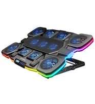 Rampage S50 Glacier RGB Işıklı 11 Fanlı LCD Göstergeli 1 Type C 1 Usb Girişli Yükselebilen Notebook Soğutucu