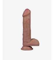 Fastieshop Çift katmanlı Silikon Penis 20.5 cm (Siyah)