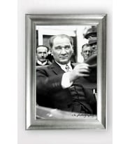 Gümüş Çerçeveli Atatürk Tablo cv1048
