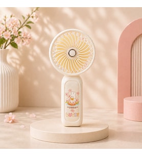 Sevimli Mini El Fanı USB Şarjlı Taşınabilir Sessiz Masaüstü Fan Kawaii Tasarım
