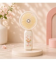 Sevimli Mini El Fanı USB Şarjlı Taşınabilir Sessiz Masaüstü Fan Kawaii Tasarım