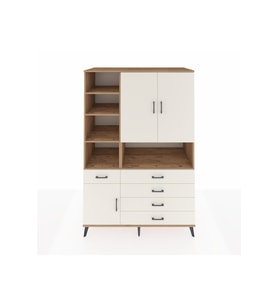 Kronos Dolap 8 Raflı 5 Çekmeceli 3 Kapaklı 132x59x195 Çam-Aytaşı/Aytaşı