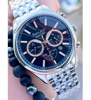 Ferrucci Çelik Kordon İç Fonksiyonları Aktif 30 Mt Suya Dayanıklı Erkek Kol Saati F.FG03550.04 (Lacivert)