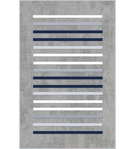 Eliana Home Baskılı, Yıkanabilir Kaymaz Taban Salon Halısı LNA1307 100x150 cm (Gri)
