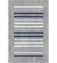 Eliana Home Baskılı, Yıkanabilir Kaymaz Taban Salon Halısı LNA1307 100x150 cm (Gri)