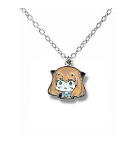 Spy X Family Anya Forger Yüz Figürlü Kolye – Anime Karakter 60 cm Zincirli Takı (Gümüş)