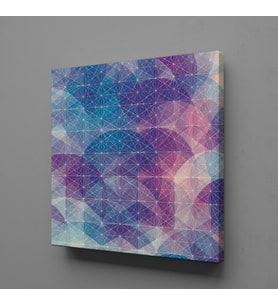 PEMBE MAVİ KANVAS TABLO 170x170cm