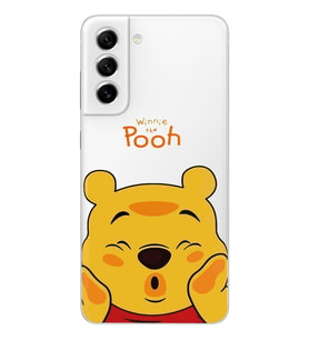 Samsung Galaxy S21 FE Uyumlu Winnie The Pooh Desenli Şeffaf Telefon Kılıfı