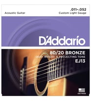 DADDARIO EJ13 AKUSTİK GİTAR TEL SETİ, 80/20 BRONZ CUSTOM LIGHT