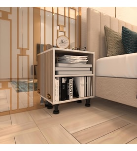 Kenzlife komodin matti crd 48*40*40 ayarlı ayaklı komidin kitaplık