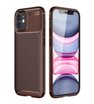 Durukar® iPhone 12 Mini Kılıf Auto Focus Karbon Kapak - Kahverengi