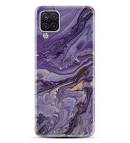 Kılıfland Samsung Galaxy A12 Kılıf Silikon Resimli Kapak Abstract Purple Stok 1070