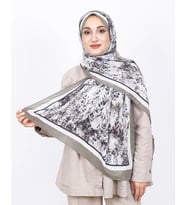 Luissa Bambu Kraş Şal Zeytin Dalı Desen Küf Yeşili