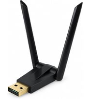 TRIO W136 300Mbps Realtek RTL8192EU Kablosuz WiFi Adaptör, Çift Antenli USB Wireless Dongle, PC Laptop Notebook İçin USB WiFi Alıcı, Windows 10/11 Uyumlu Tak Çalıştır Kablosuz İnternet Adaptörü