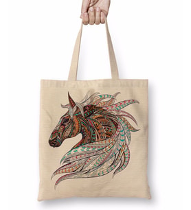 Color Horse Bez Çanta Uzun Saplı