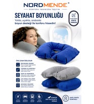 Premium Seyahat Boyunluğu Uçak Otobüs Araç Ofis İçin Ergonomik Boyun Destek Yastığı