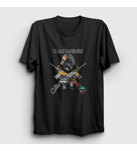 Presmono Unisex Siyah Soldier V2 Iron Maiden T-Shirt 293847tt