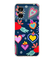 PrintiFy Xiaomi Poco M5 ile Uyumlu 1mm Slim Fit Retro Renkler 3 Baskılı Şeffaf  Kılıf